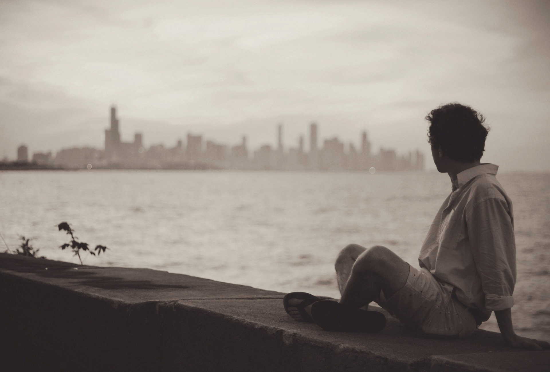 Sitting on the Parapet.